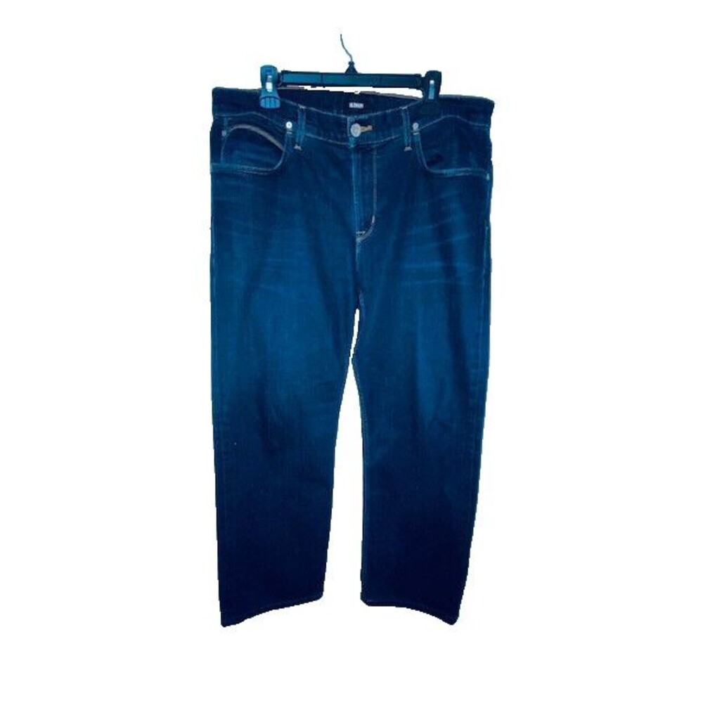 Hudson Straight Jeans Men's Byron Five Pocket Stretch Dark Wash Sz 36 Fits 38x30